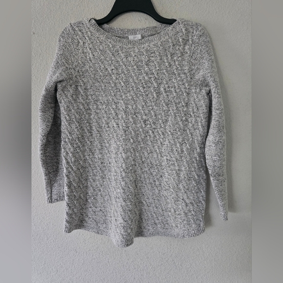 J. Jill Sweater Women Xs Gray Crew Neck Cozy Knit Travel Work School Academia - Picture 2 of 11